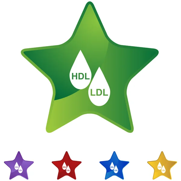 Hdl Ldl コレステロール web ボタン — ストックベクタ