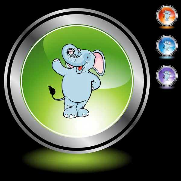 Elefant web Icon — Stock vektor