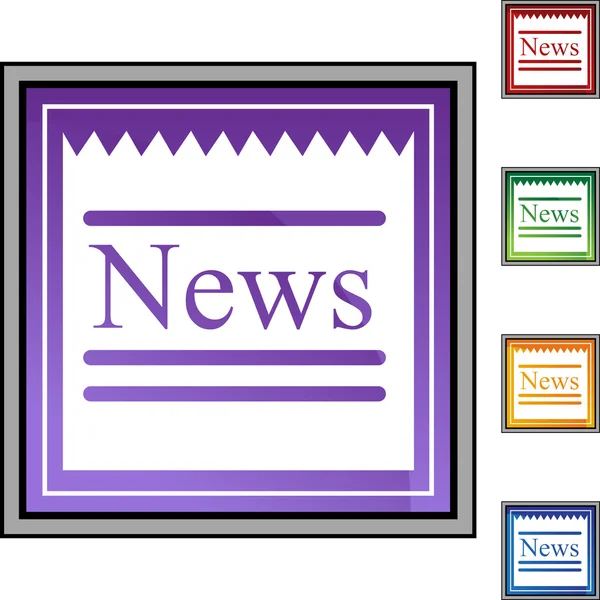 Веб-кнопка новостей — стоковый вектор