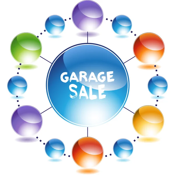 Garage Sale colorful icons — Stock Vector