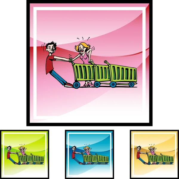 Erkek ve kadın kırık arabası ile