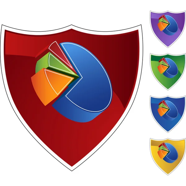 Pie Chart botón web — Archivo Imágenes Vectoriales