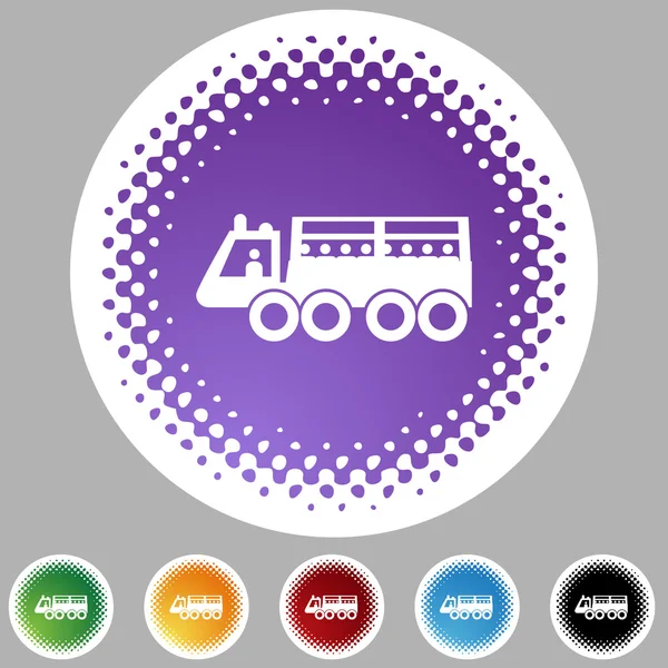 Military Transport button — Stock Vector