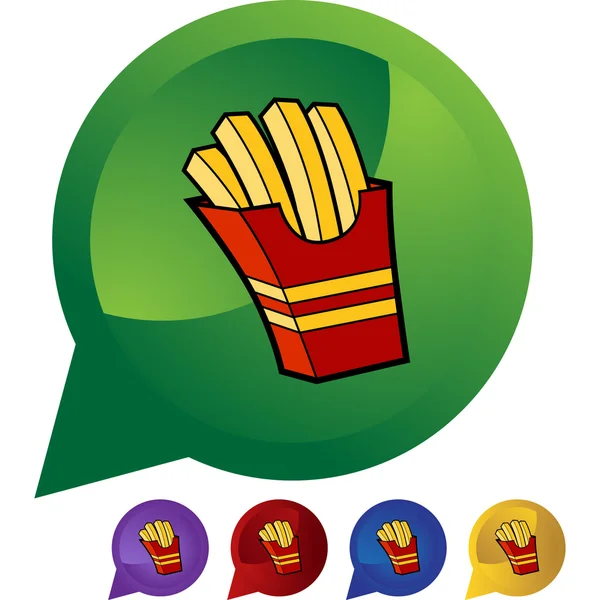 Botón web Papas fritas — Vector de stock