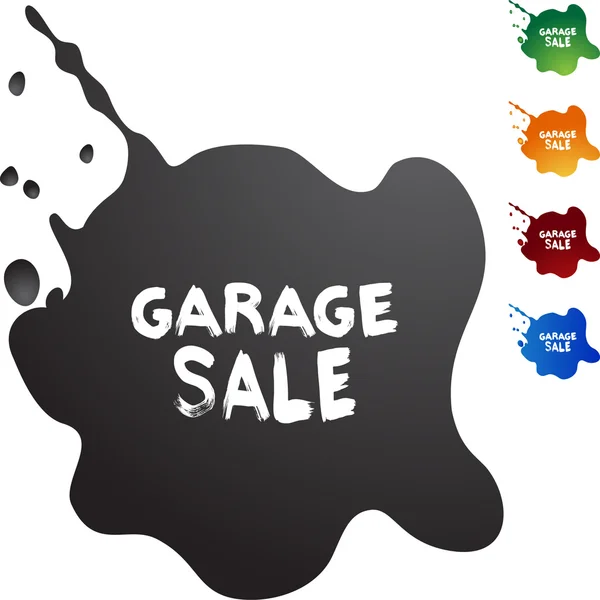 Garagem venda ícones coloridos — Vetor de Stock