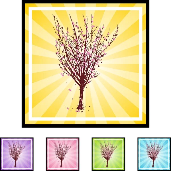 Arbre de fleur de cerisier — Image vectorielle