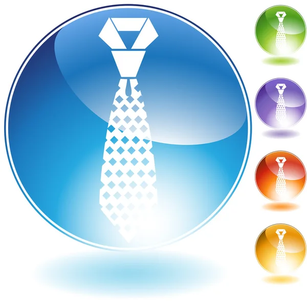 Diamante corbata icono de cristal — Vector de stock