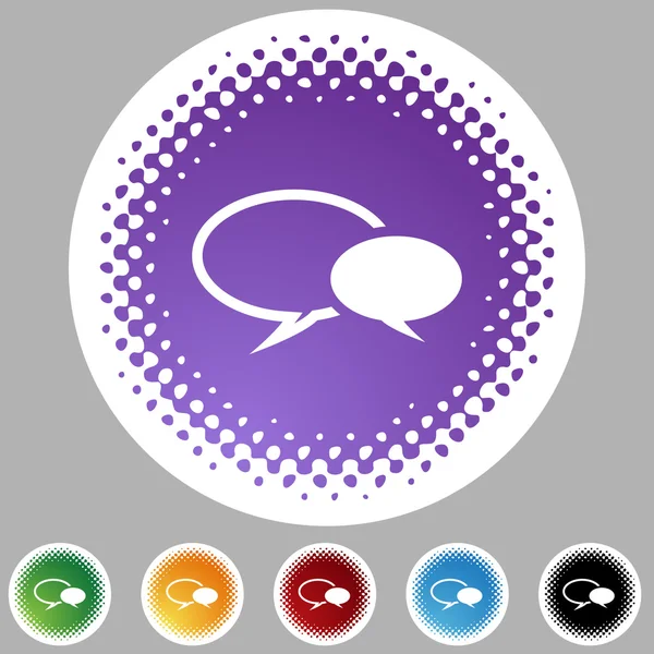 Conversation icon set — Stock Vector
