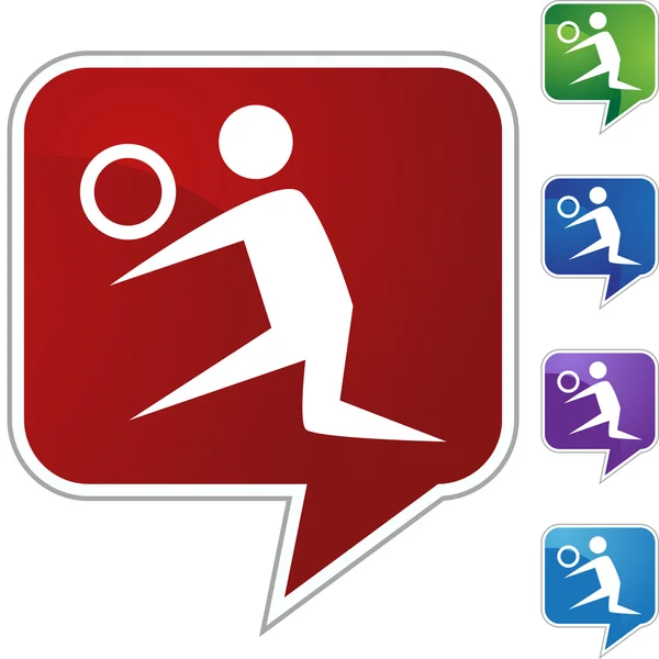 Volleybal speler web pictogram — Stockvector