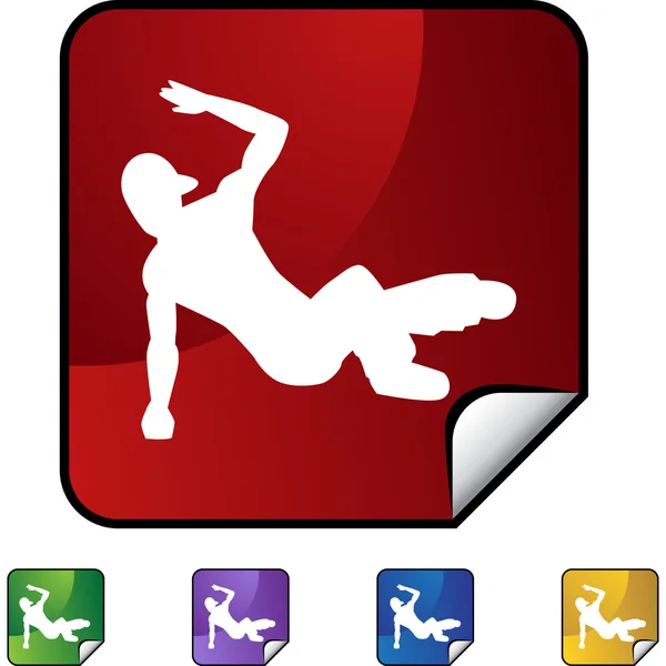 Breakdancer-Symbol Web-Taste — Stockvektor