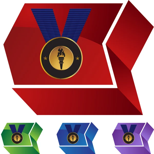 Gouden medaille web pictogram — Stockvector