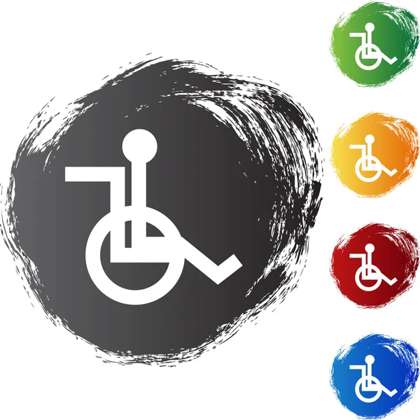 Wheelchair web icon — Stock Vector