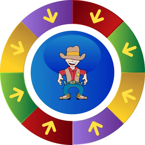 Cowboy web pictogram — Stockvector