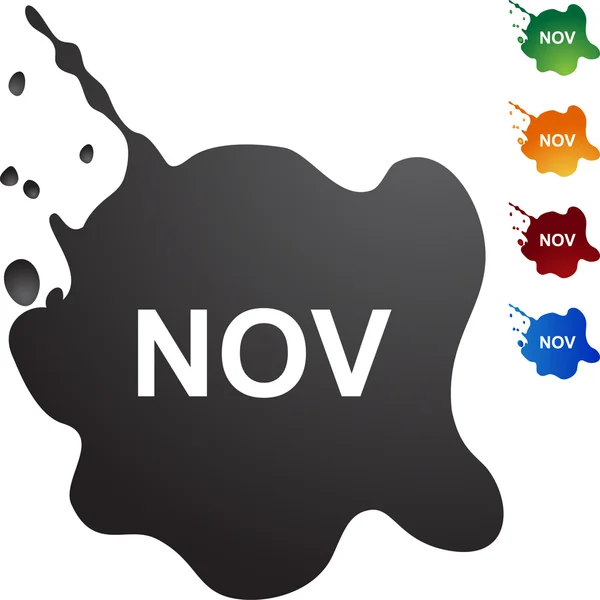 Ноябрьская веб-кнопка — стоковый вектор