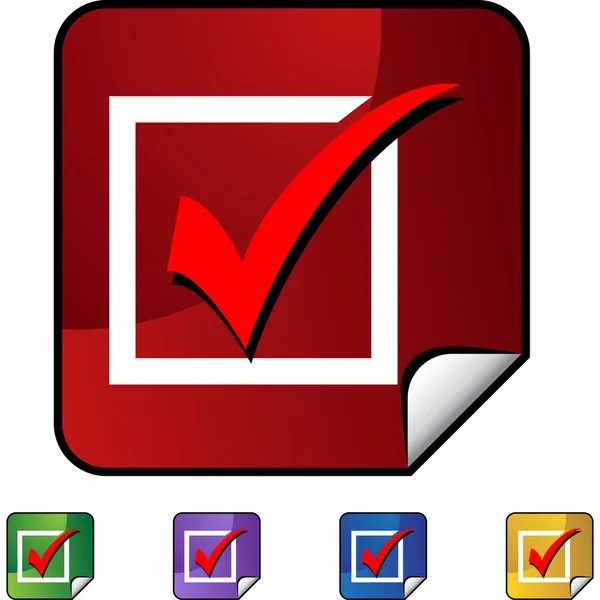 Checklist web button — Stock Vector