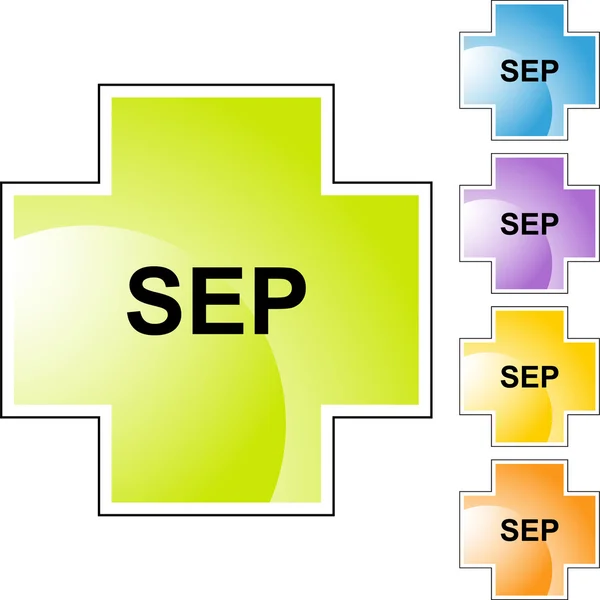 September web button — Stock Vector