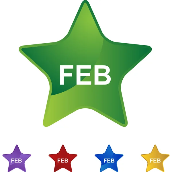 February web button — Stock Vector