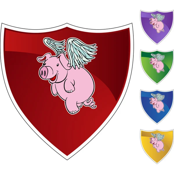 Web-Ikone für Schweine — Stockvektor