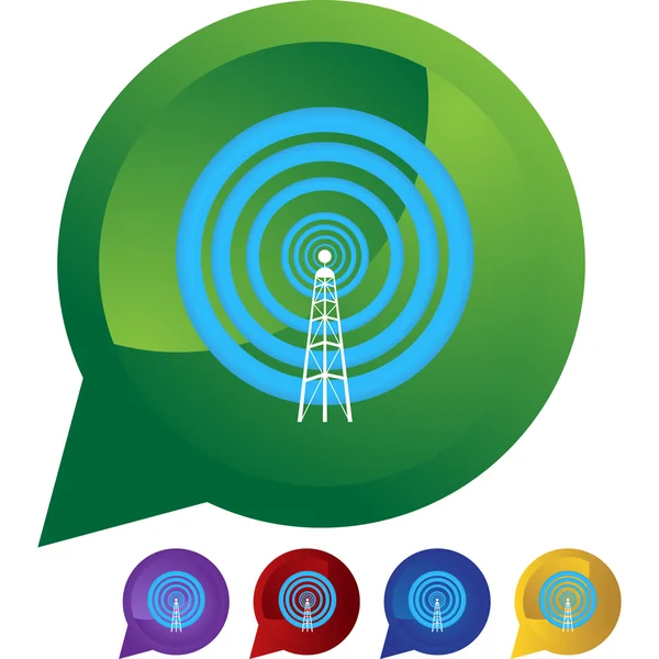 Signal Tower web icon — Stock Vector