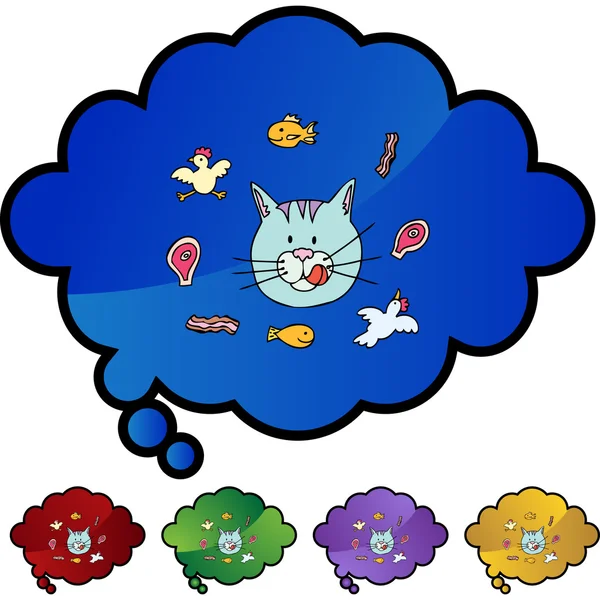 Cat Cravings icono web — Vector de stock