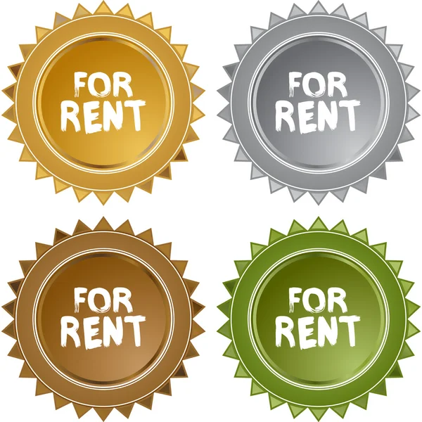 For rent colorful icons — Stock Vector