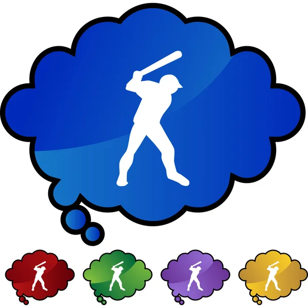 Bouton web baseball — Image vectorielle