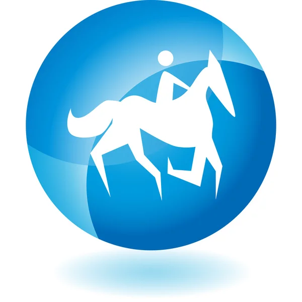 Icône de jockey de cheval — Image vectorielle