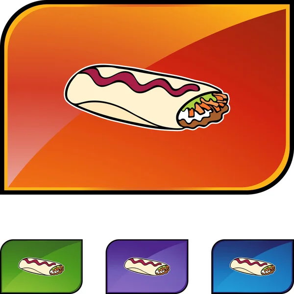 Burrito-Web-Symbol — Stockvektor