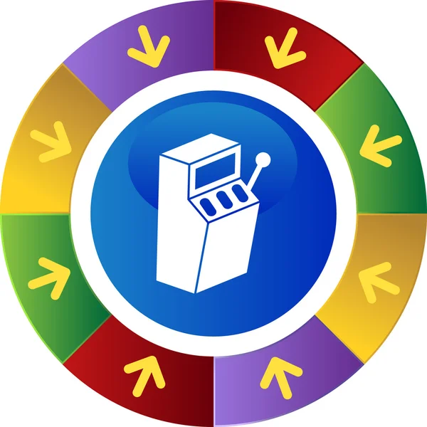 Ranura Máquina botón web — Archivo Imágenes Vectoriales