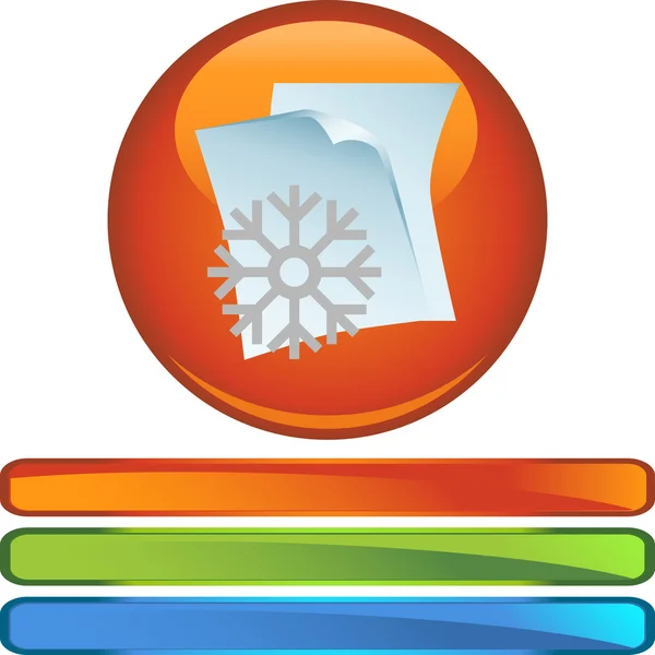 Snow Record Document — Stock Vector