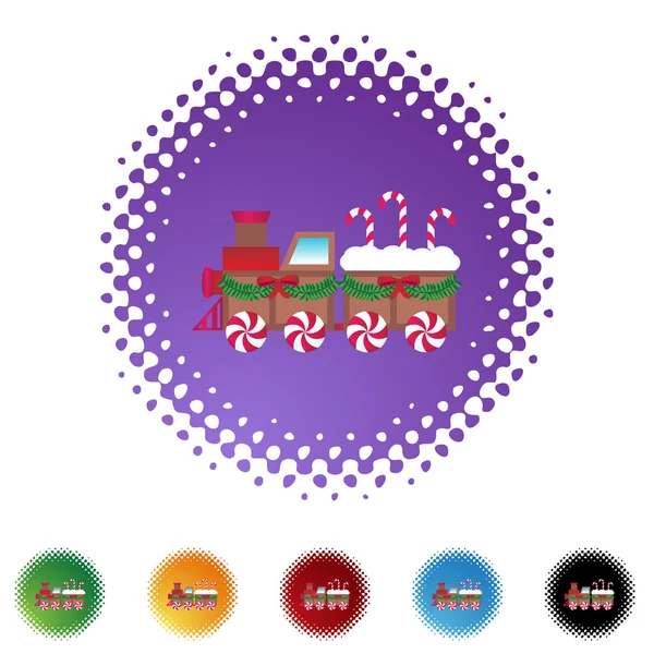 Candy Train button — Stock Vector