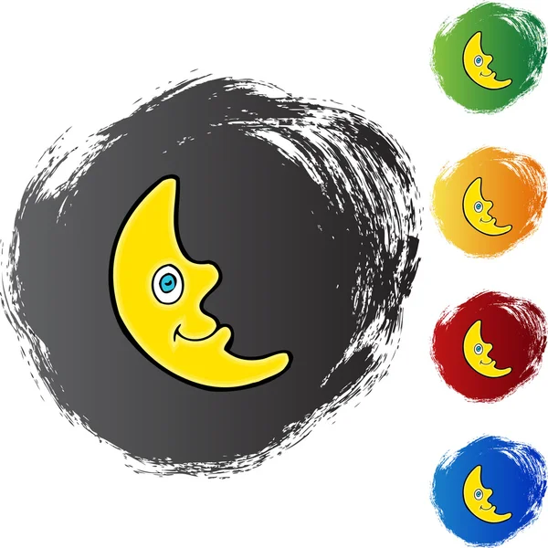 Crescent Moon web icon — Stock Vector