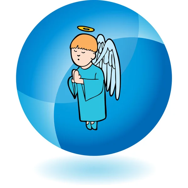 Ángel niño rezando — Vector de stock