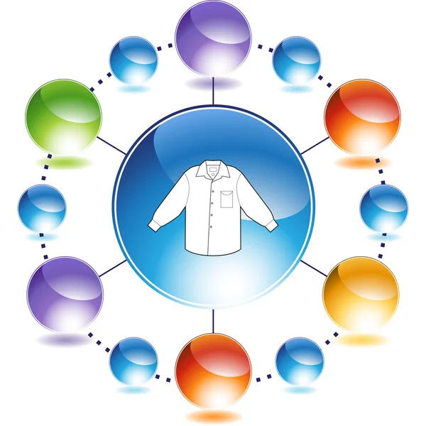 Vestido Camisa icono web — Vector de stock