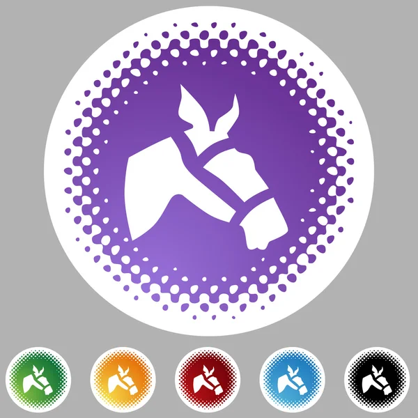 Race horse pictogram — Stockvector