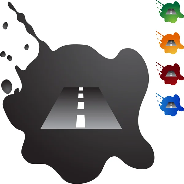 Road web knop — Stockvector