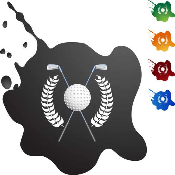 Ikona webové věnec Golf — Stockový vektor