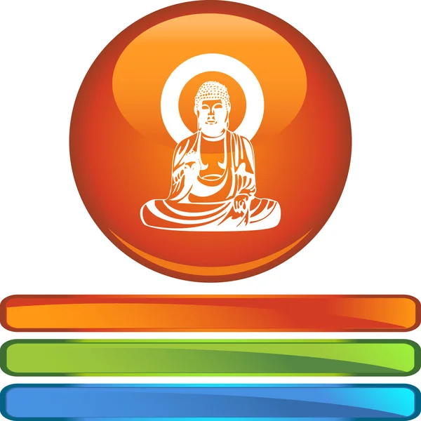 Buddha-web ikon — Stock Vector