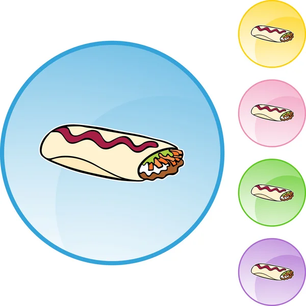 Ikona webové burrito — Stockový vektor