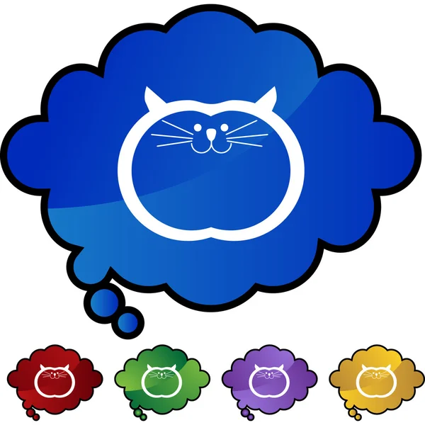 Fat Cat web knop — Stockvector