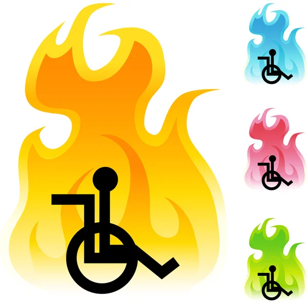 Wheelchair web icon — Stock Vector