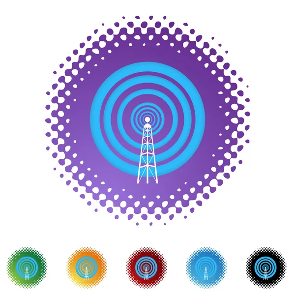 Signal Tower web icon — Stock Vector