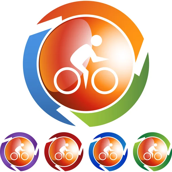 Ciclismo nadador web — Vector de stock