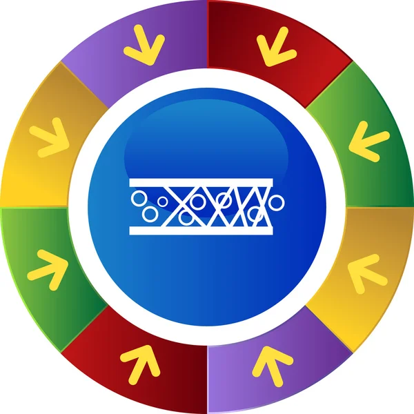 Conjunto de iconos de Stent Clogged Artery — Archivo Imágenes Vectoriales