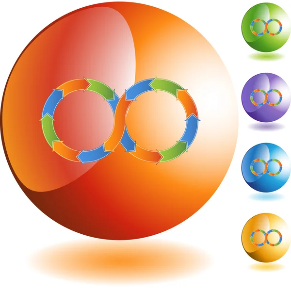 Flèche infini isométrique — Image vectorielle