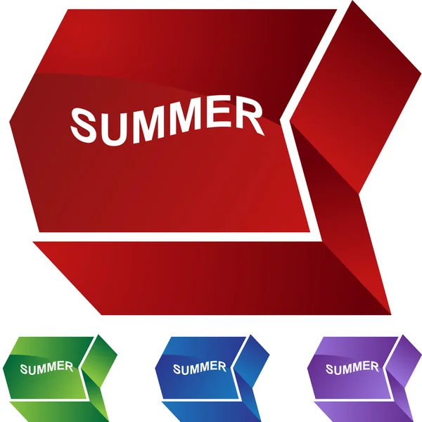 Καλοκαίρι κουμπί web — Διανυσματικό Αρχείο