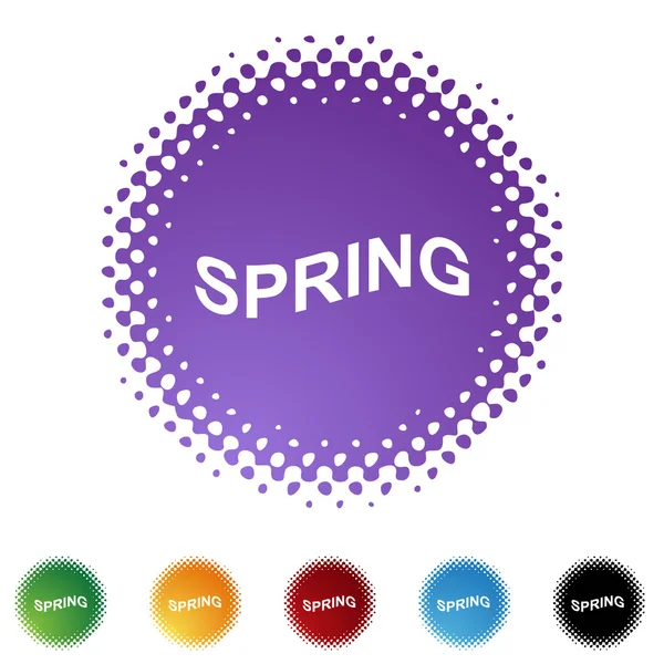 Spring web button — Stock Vector