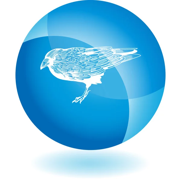 Crow web icon — Stock Vector