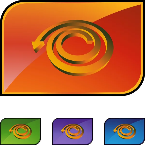 Spiralpfeil-Websymbol — Stockvektor