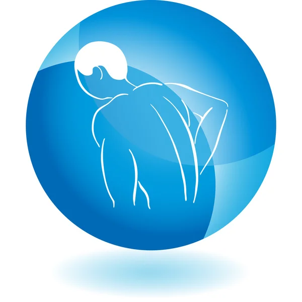 Back Pain Icon web icon — Stock Vector